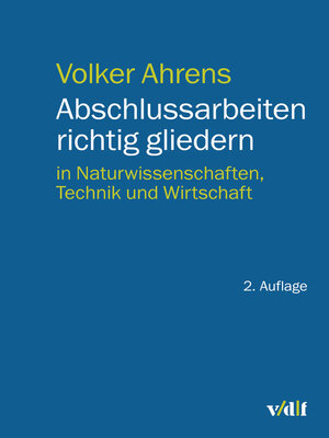 cover image of Abschlussarbeiten richtig gliedern